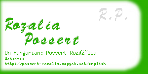 rozalia possert business card